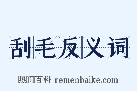 刮毛反义词是什么意思的图片